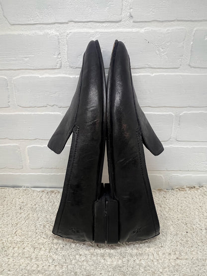 Shoe Size 11 Frye Claire Venetian Flat Loafer Shoes Black Leather