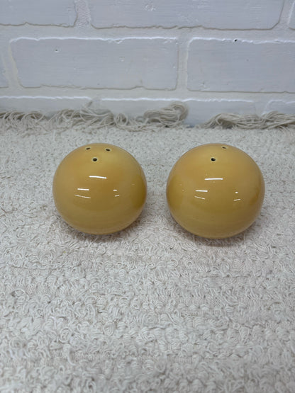 Yellow Ball Salt & Pepper Shaker Set (2) Stamped Japan