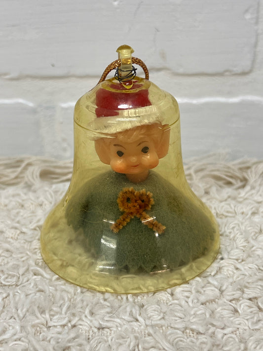Mid-Century Pixie in a Bell Ornament