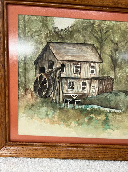 Framed original watercolor