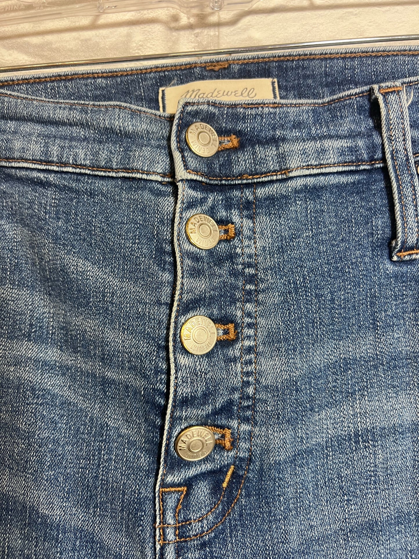 Madewell Size 34 Waist petite Cut Slim Straight Leg Jeans