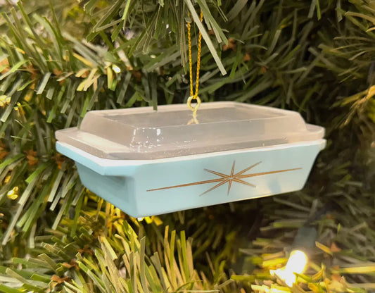 Mini Pyrex-Inspired Starburst Ornament — Retro Holiday Décor