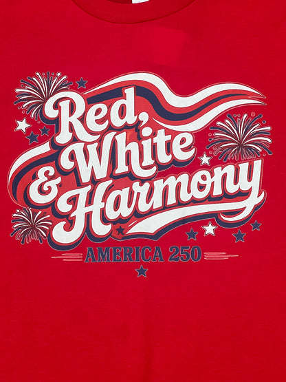 Red, White & Harmony T-Shirt Unisex - Sizes S-3X