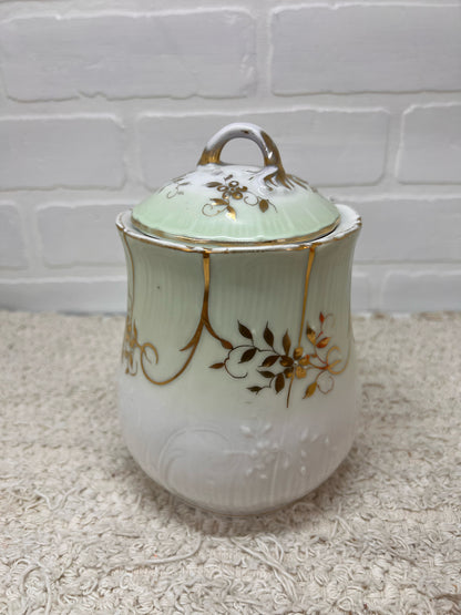 Vintage Hand Painted Lidded Jar/Biscuit Barrel