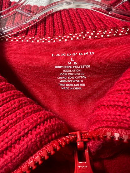 Size XL Land's End Red Fleece Vest