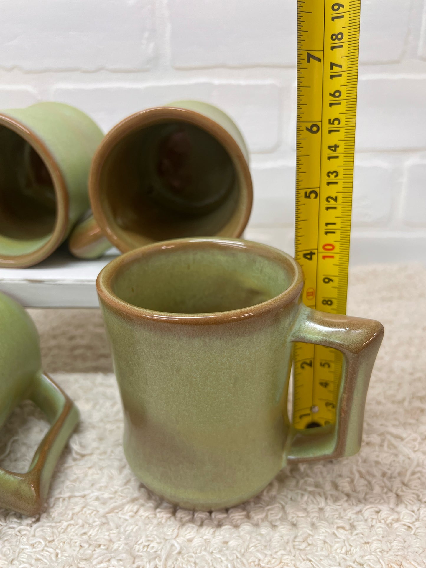 Frankoma Mug Set - Green Glaze C5 - New in Box