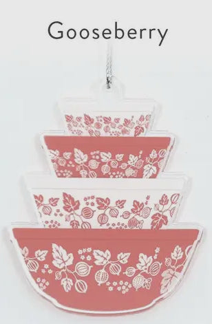 Double Sided Pyrex-Inspired Acrylic Holiday Ornament
