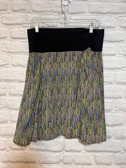 Size M CAbi Multicolor Reversible Skirt