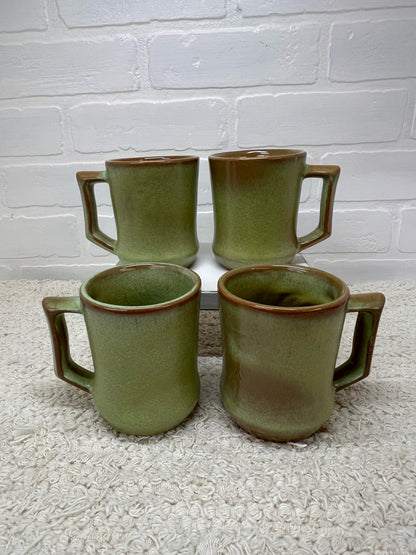 Frankoma Mug Set - Green Glaze C5 - New in Box