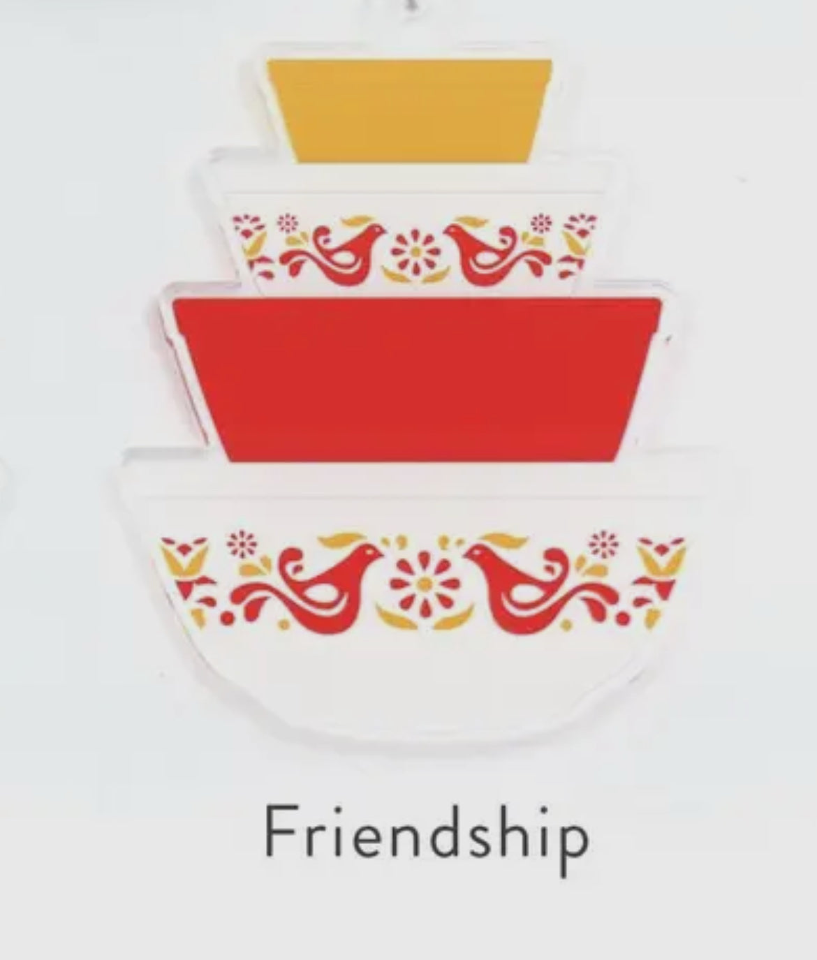 Double Sided Pyrex-Inspired Acrylic Holiday Ornament