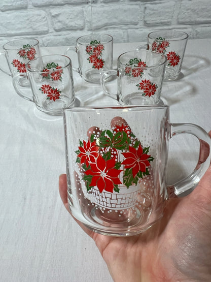 Luminarc Christmas poinsettia mug set (6)