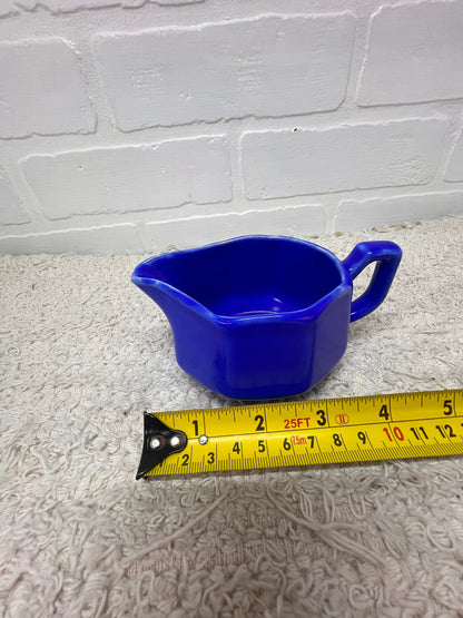 Vintage Cobalt Blue Pottery Cream Pitcher
