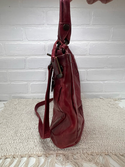 Frye Melissa Hobo Bag in Red Leather