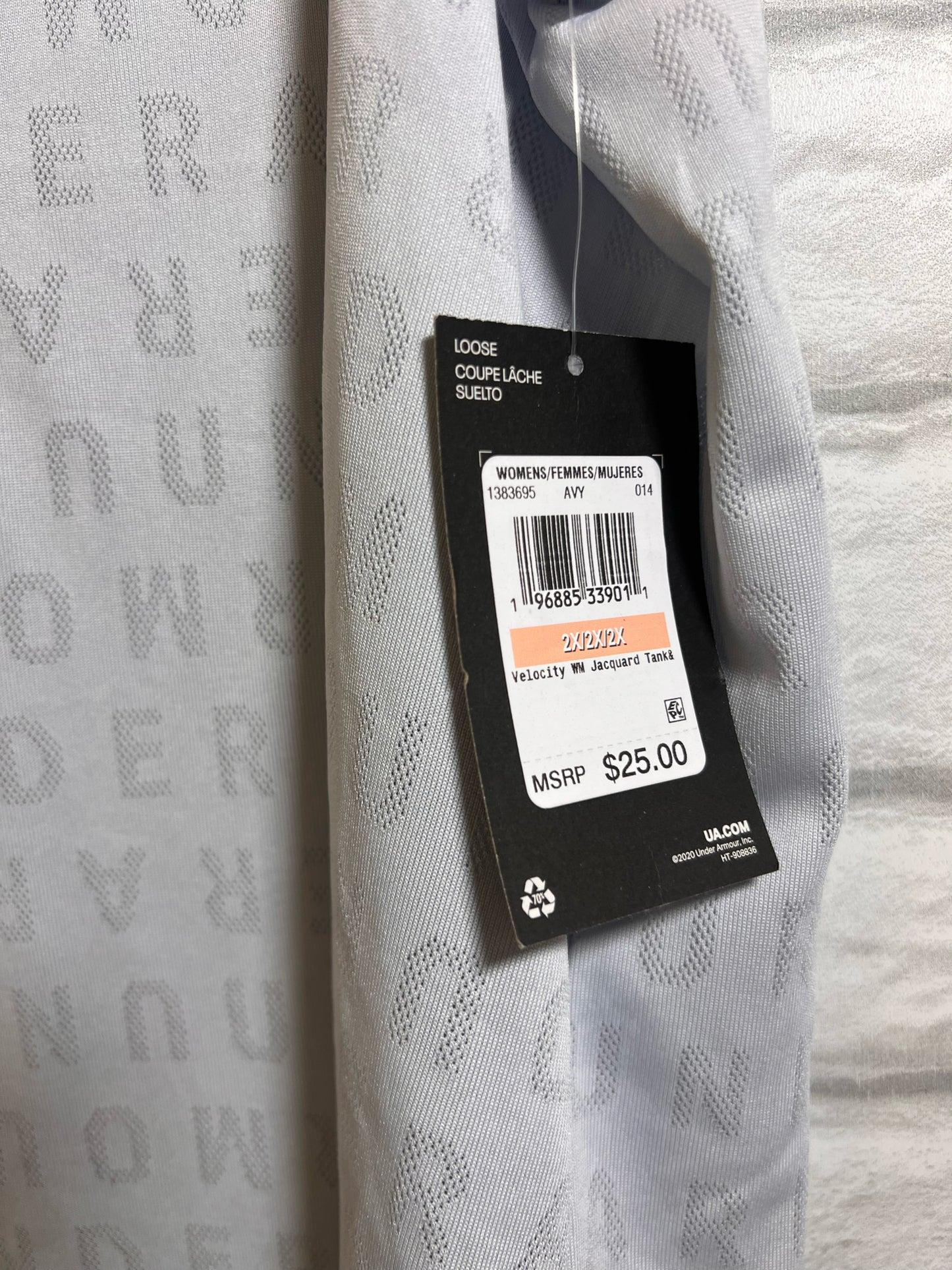 Size 2X Under Armour  NWT Gray Tank Top