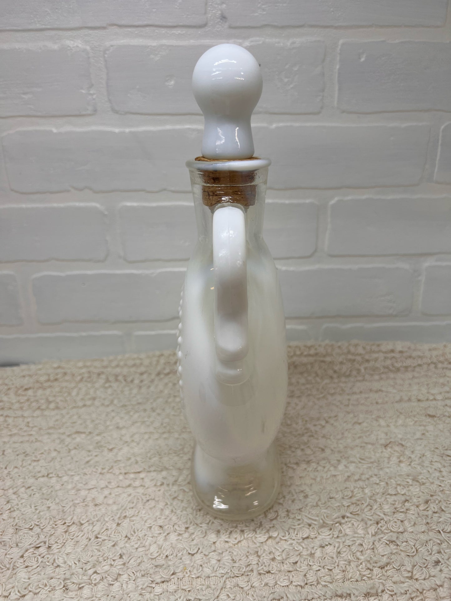 Jim Beam 1950's Milk Glass Decanter
