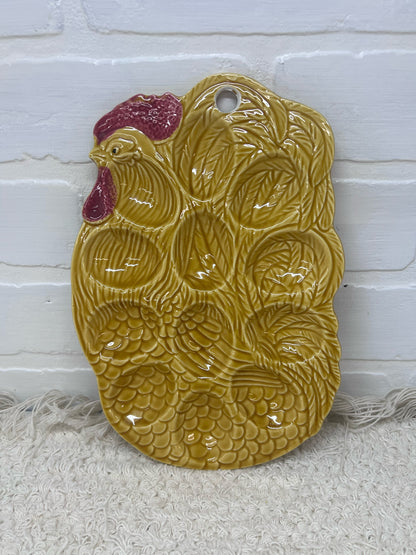 Vintage Chicken Deviled Egg Tray Tray