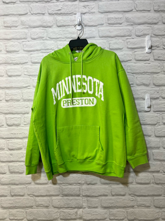 Size XL Preston MN Hoodie - Neon Green