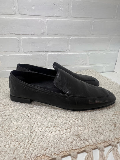 Shoe Size 11 Frye Claire Venetian Flat Loafer Shoes Black Leather