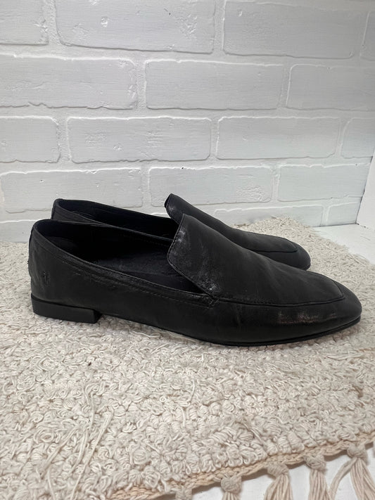 Shoe Size 11 Frye Claire Venetian Flat Loafer Shoes Black Leather