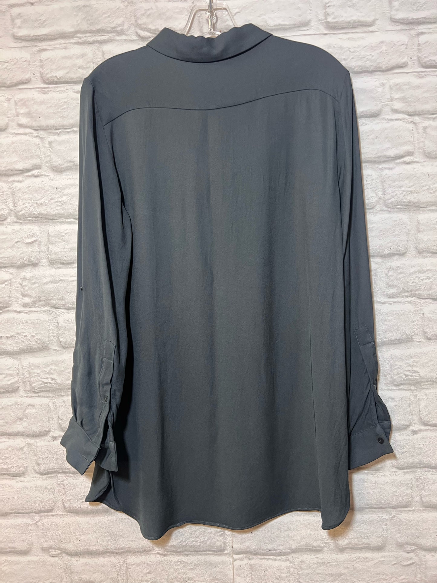 Size L Zara Tunic Length Gray Blouse
