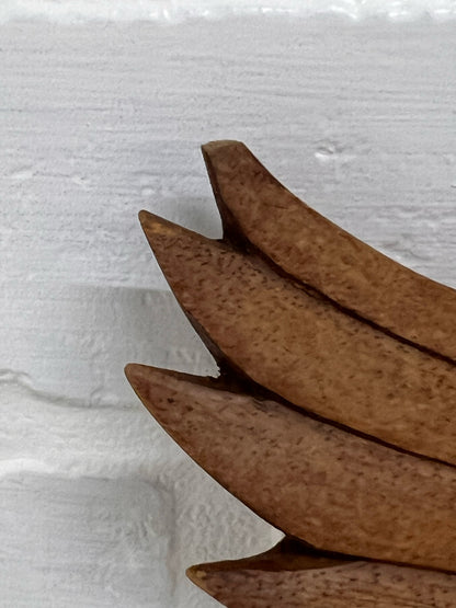 Vintage Wood Carving of Winged Heart