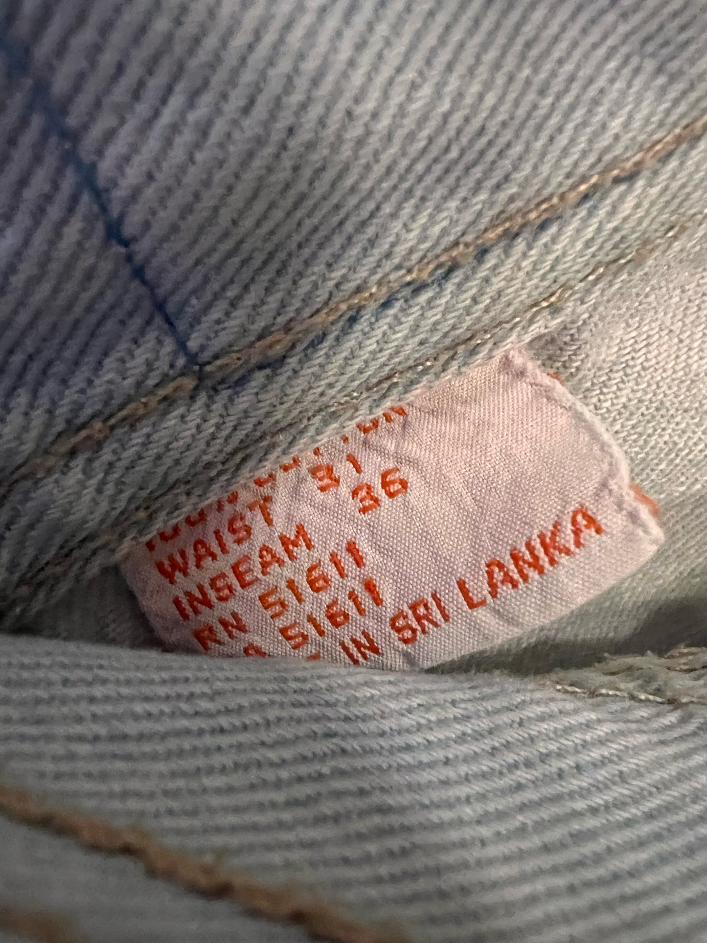 French Star Size 31 Waist Light Wash Long Inseam Wide Leg jeans