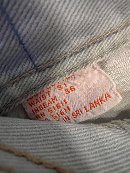 French Star Size 31 Waist Light Wash Long Inseam Wide Leg jeans