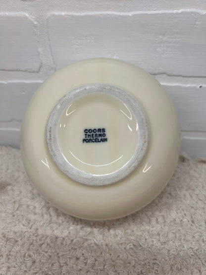 Coors Lidded Thermo Porcelain Casserole Dish 'Open Window' Pattern