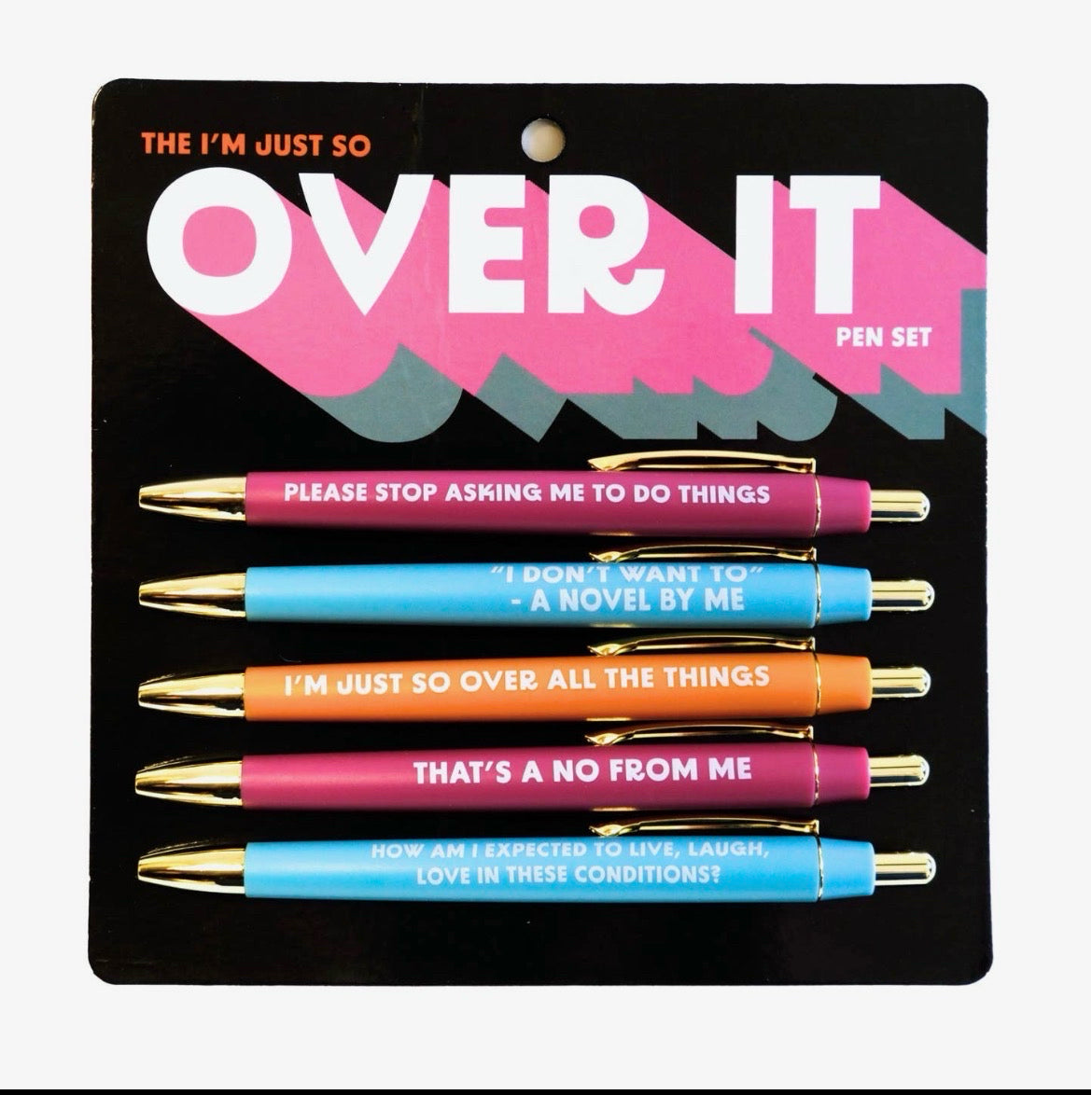 Fun Club Pen Set – Set of 5 Funny Ballpoint Pens - Multiple Styles to Choose From!