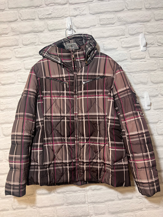 Size XL Zero Xposur PLaid Pink/Gray Down Filled Coat