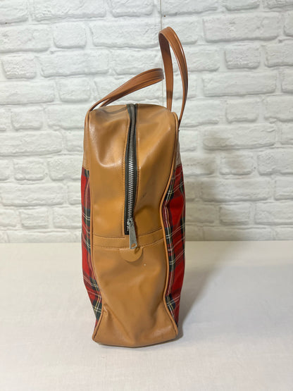 Vintage red plaid Thermos bag