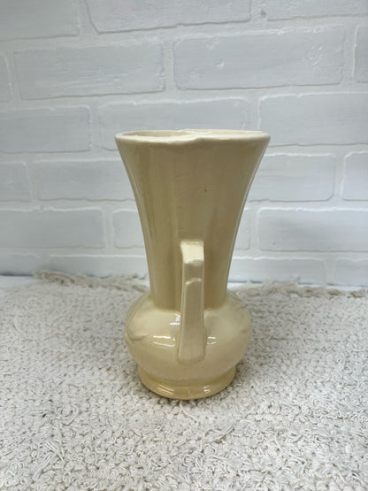 McCoy 8" tall cream colored vase