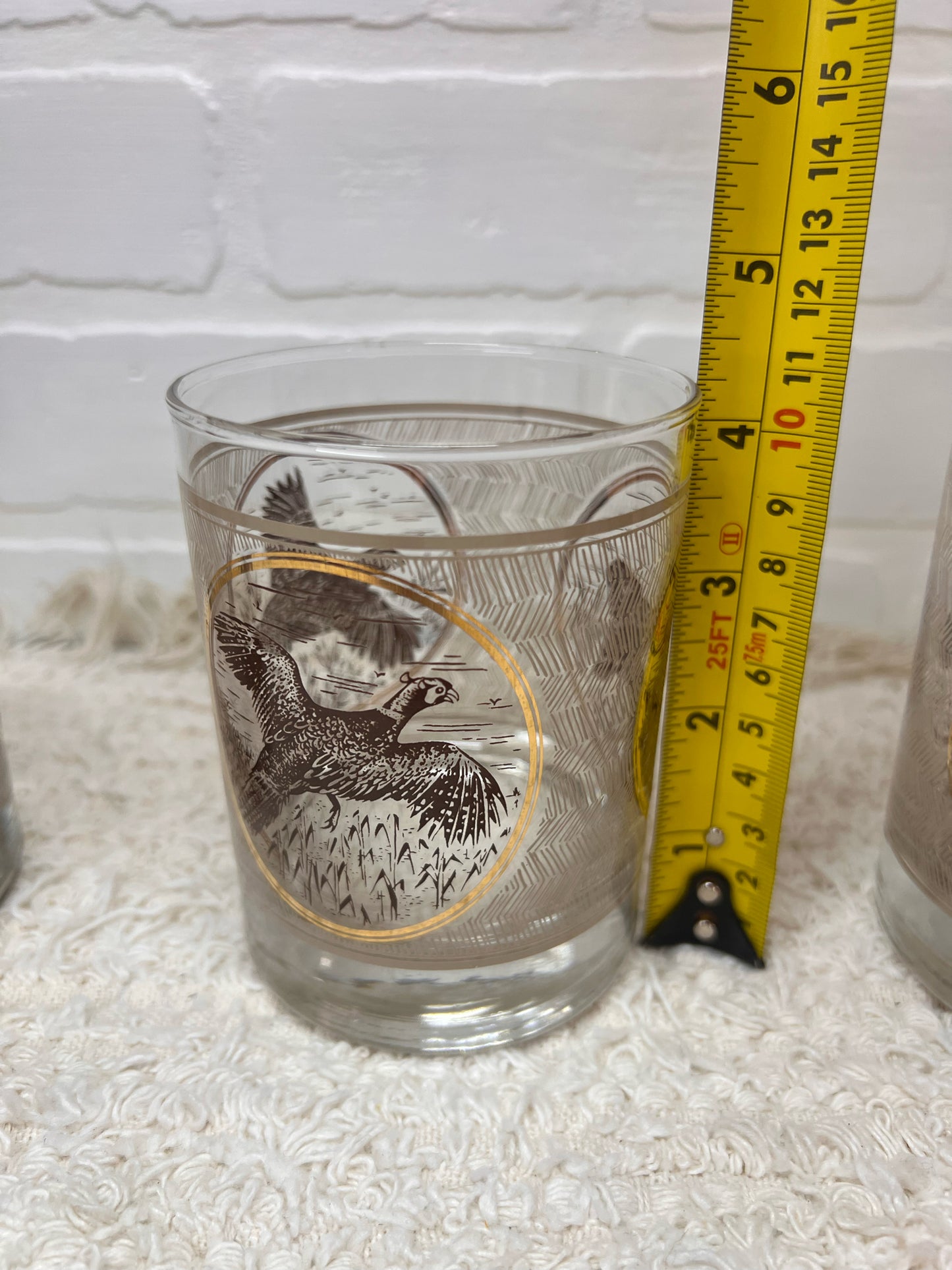 Libbey Glass Set New in Box - Game Birds 14oz Tumblers