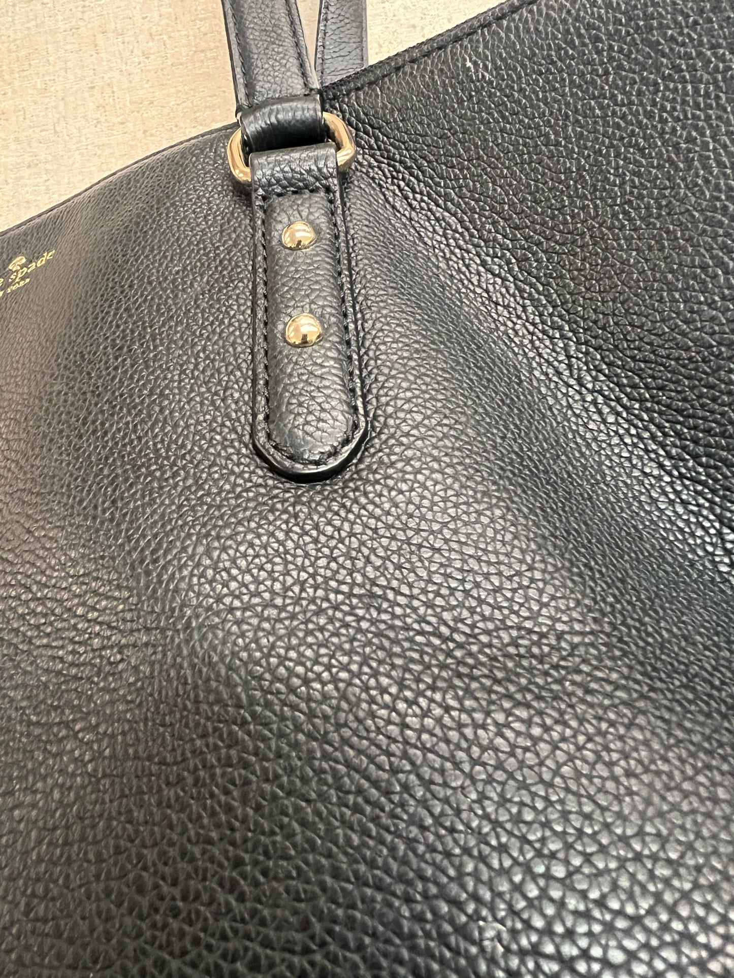Kate Spade Penny Larchmont Avenue Black Pebbled Leather Shoulder Bag – Classic Designer Handbag