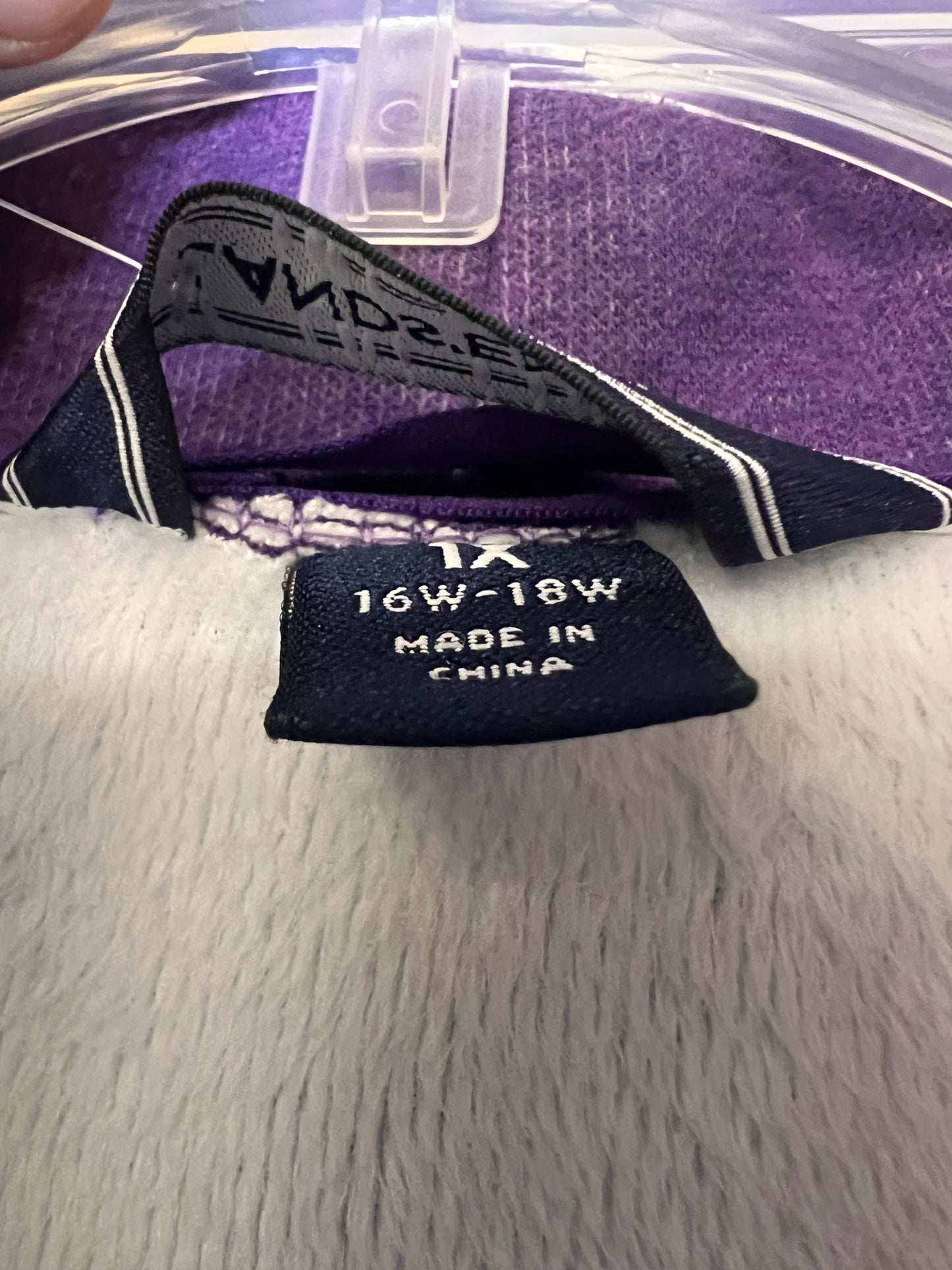 Size 1X Land's End Purple Tunic Style Top