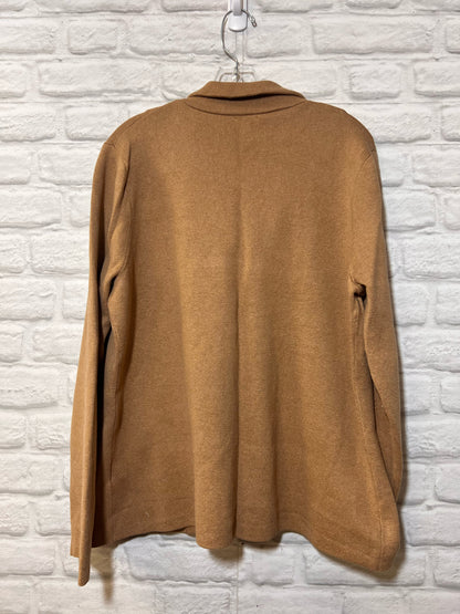 Size XL J. Crew Tan Knit One Button Blazer/Cardigan