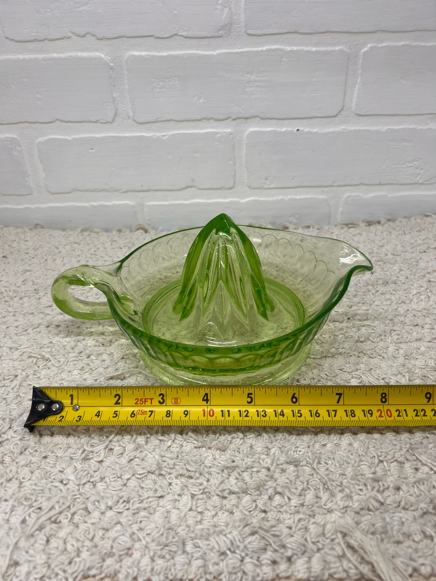 Vintage Uranium Glass Juice Reamer