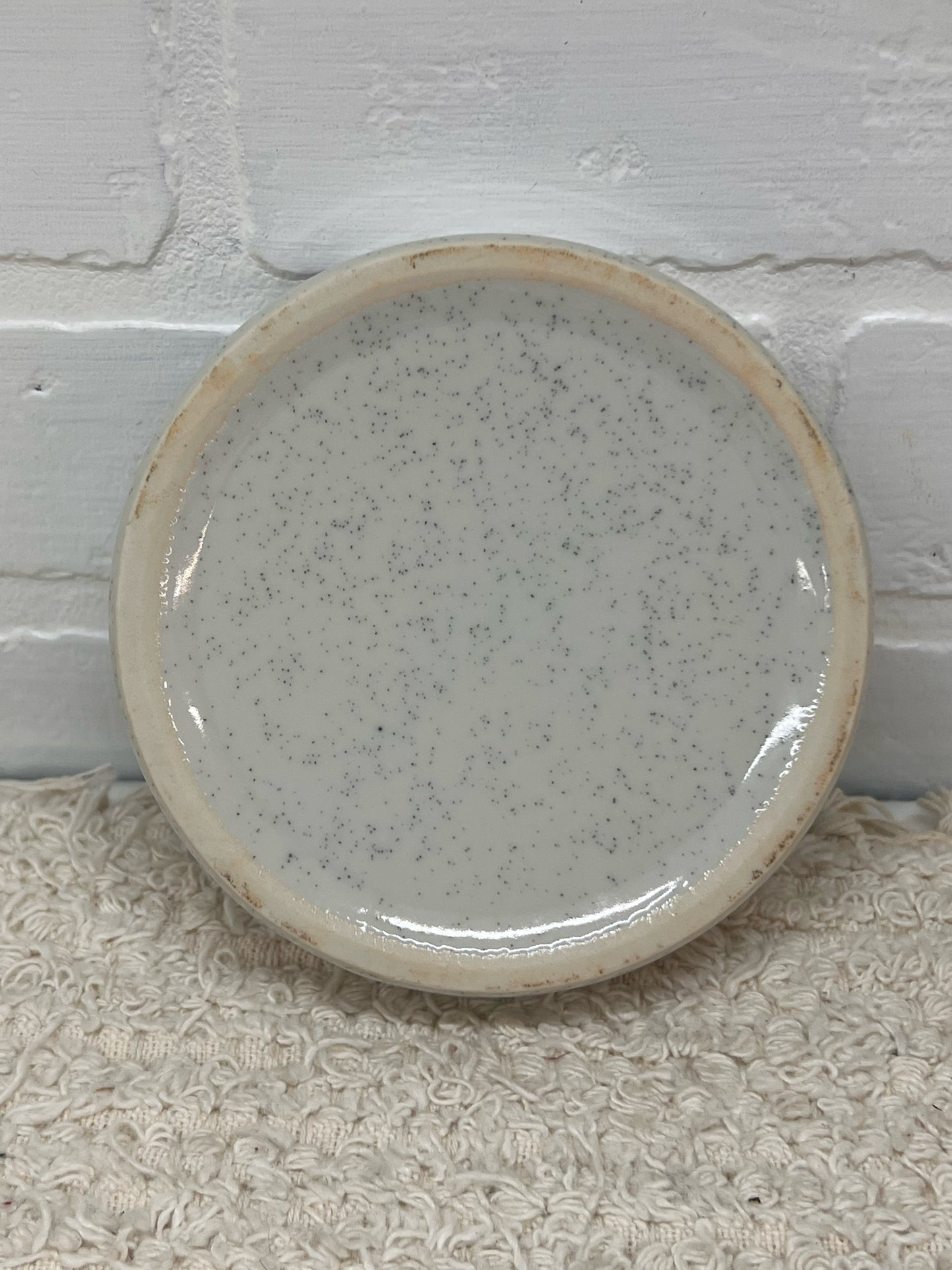 Vintage Cermic Ash Tray with Blue Butterfly Floral Design