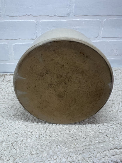 Unbranded Lidded Utilitarian Crock Measures Approx 7" Tall