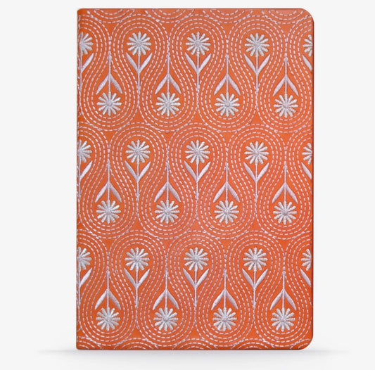 Daisy Chain Embroidered Journal - Hard Cover Notebook