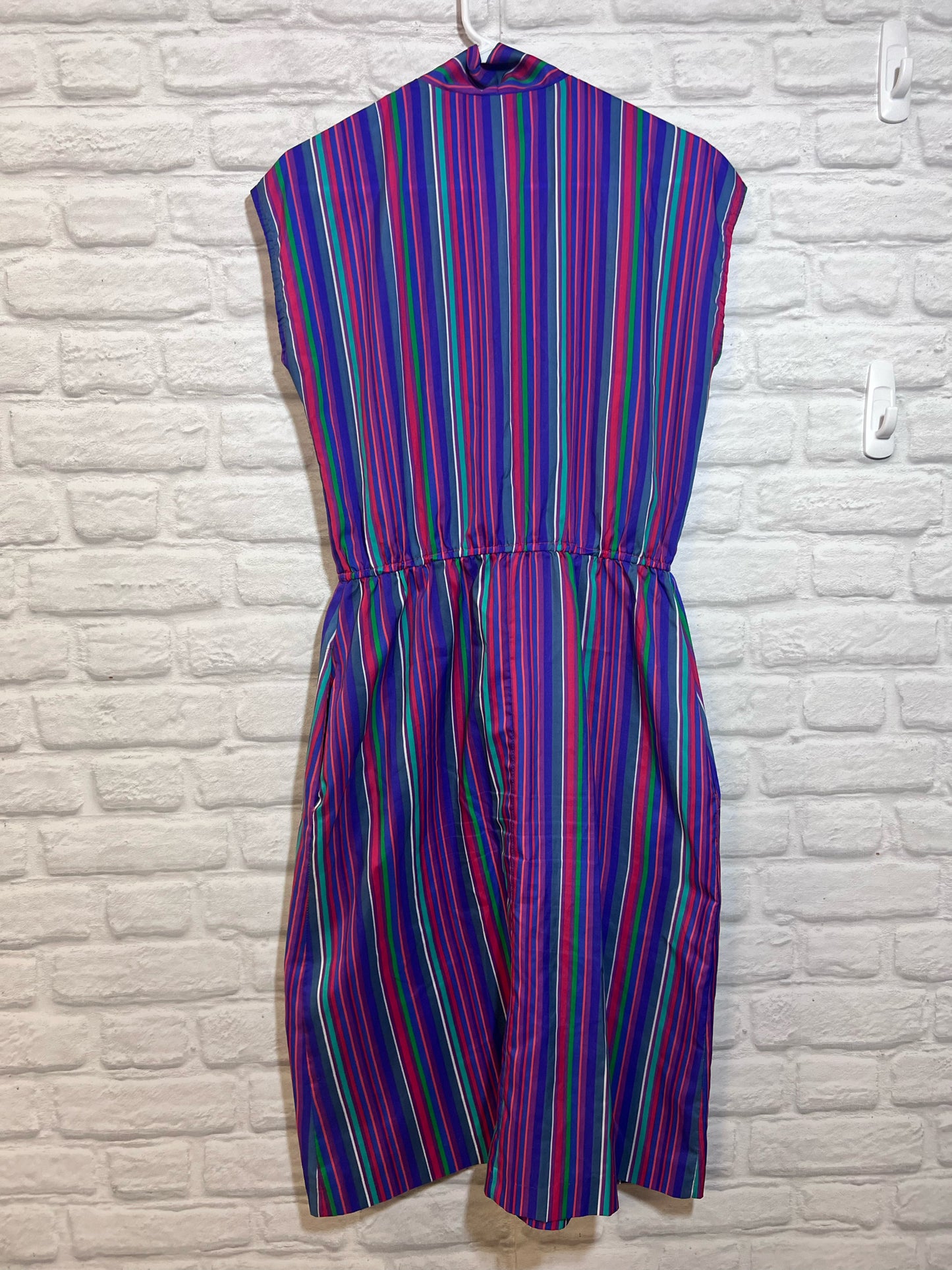 Vintage Striped Shirtwaist Style Dress Circa 1970's