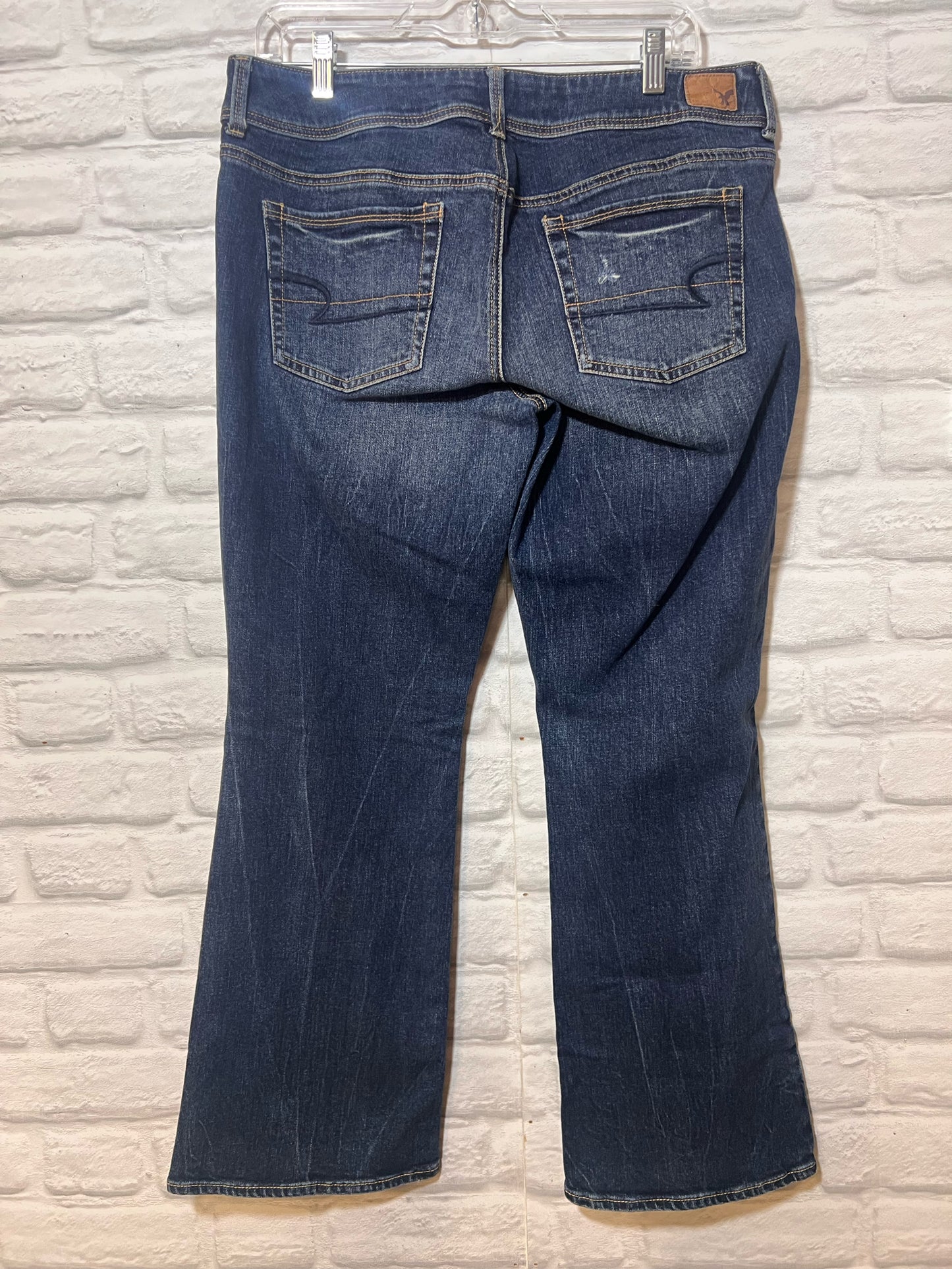 American Eagle Size 12 Distressed Kick Boot Jeans