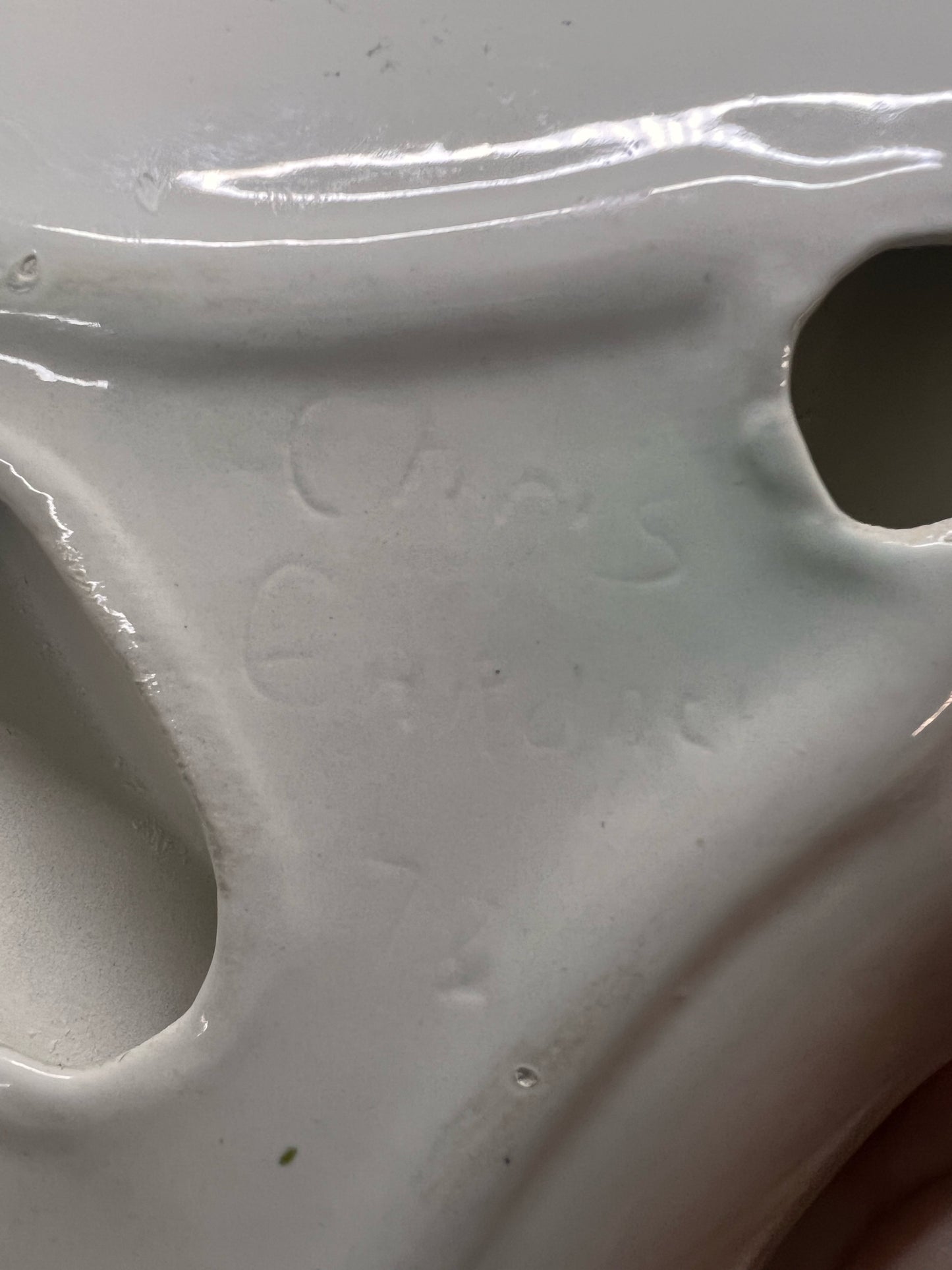 Vintage Ceramic Spatterware Christmas Tree Cookie Tray