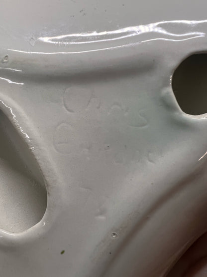 Vintage Ceramic Spatterware Christmas Tree Cookie Tray