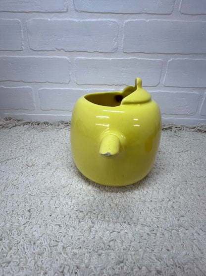 Haeger Yellow Window Sill Flower Pot Shaped Like Teapot