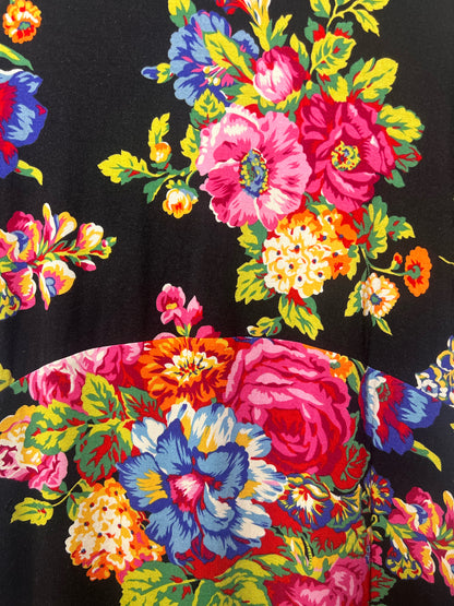 Size XS Anthropologie Floral Midlength Turtleneck Dress