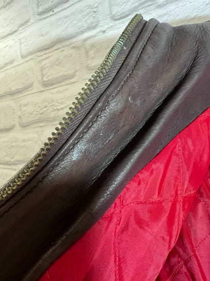 Uber Owatonna Minnesota Dark Brown Vintage Leather Jacket