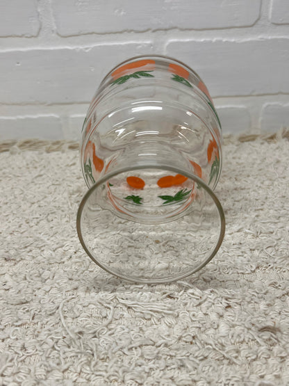 Vintage Small Orange Juice Glass Carafe 7" Tall
