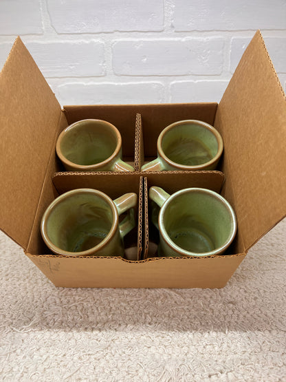 Frankoma Mug Set - Green Glaze C5 - New in Box