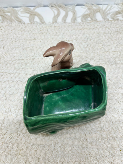 Vintage bunny planter